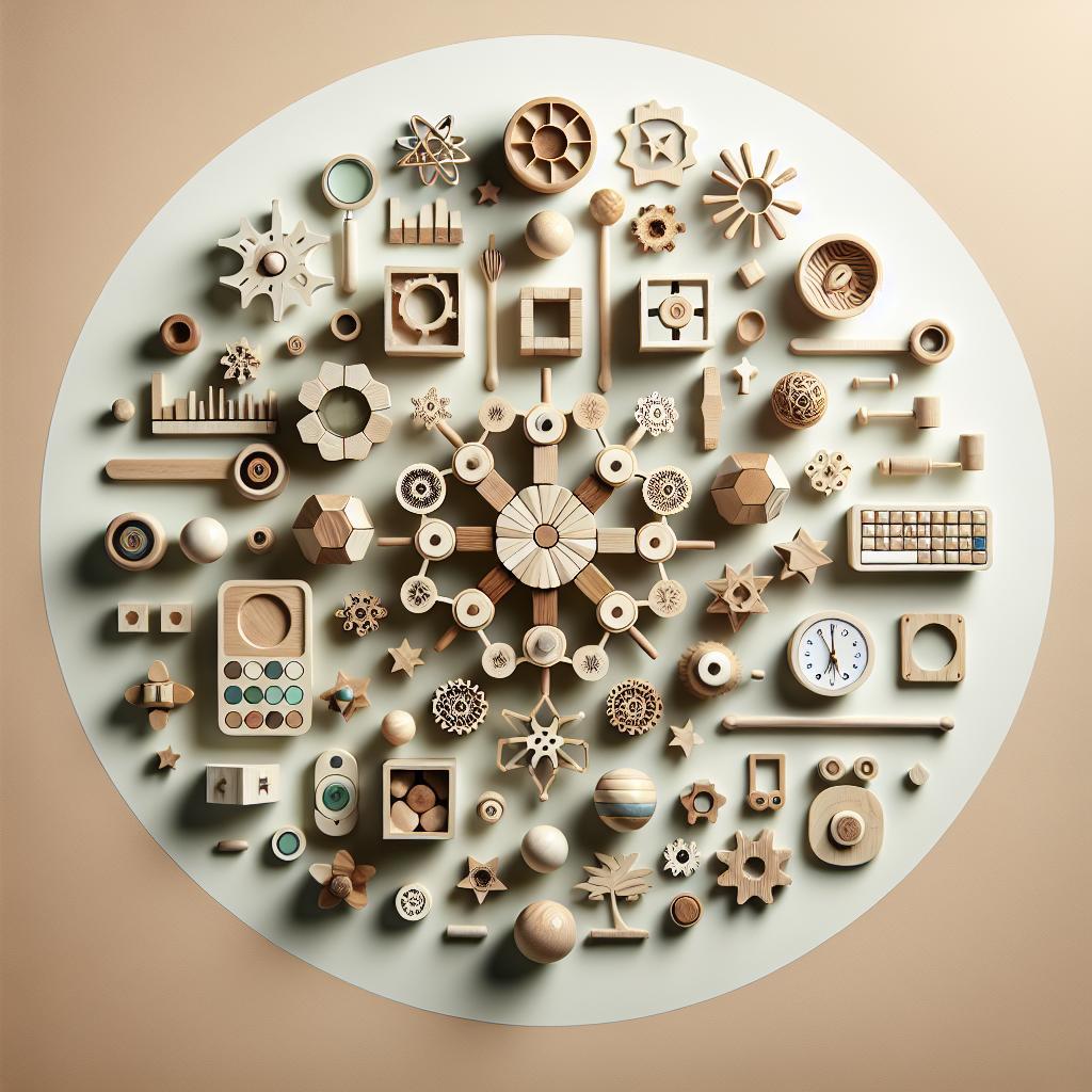 Juguete de madera Montessori con más de 100 pcs para potenciar creatividad