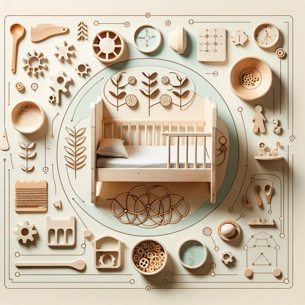 5 beneficios de una cama Montessori de madera natural para niños
